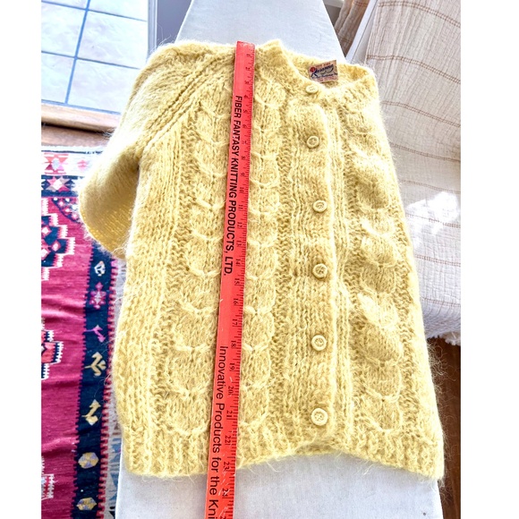 Rosanna Yellow Cable Knit Cardigan - Picture 7 of 9
